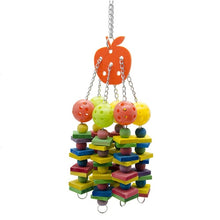 Load image into Gallery viewer, Parrot Toys Bird Swing Toys Colorful Wood Bird Loved bunches Toys for Budgie Lovebirds Conures birds toys
