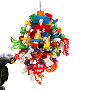 Parrot Toys Bird Swing Toys Colorful Wood Bird Loved bunches Toys for Budgie Lovebirds Conures birds toys