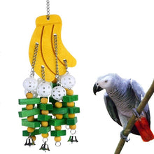 Load image into Gallery viewer, Parrot Toys Bird Swing Toys Colorful Wood Bird Loved bunches Toys for Budgie Lovebirds Conures birds toys
