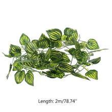 Load image into Gallery viewer, Artificial Vine Reptile Lizards Terrarium Decoration Chameleons Climb Rest Plants Leaves
